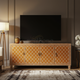 Luxury Inlay Patterned TV Cabinet | Luxury Handmade TV Cabinet