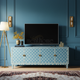 Luxury Inlay Blue Patterned TV Cabinet | Luxury Handmade TV Cabinet