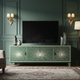Emerald Radiance Inlay TV Cabinet | Luxury Handmade TV Cabinet